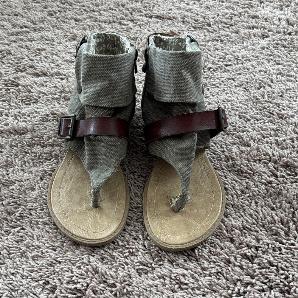 Blowfish Olive and Brown Women's Sandals